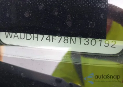 2008 Audi A6 3.2 z USA, uszkodzony, nr VIN WAUDH74F78N130192